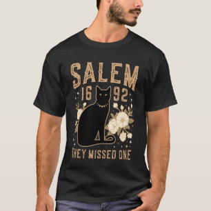 They Missed One 1692 Salem Witch Trials Black Cat T-Shirt