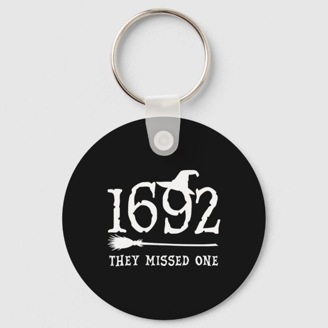They Missed One Halloween Feminist Witch Trials Wo Keychain (Front)