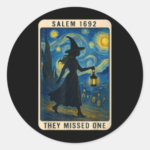 They Missed One Tarot Van Gogh Salem 1692 Hallowee Classic Round Sticker
