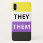 They Non-Binary Case-Mate Barely There iPhone X Case-Mate iPhone Case<br><div class="desc">The non-binary flag featuring they/them pronouns :)</div>