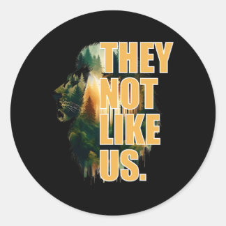 They Not Like Us Touchdown American Football Game Classic Round Sticker