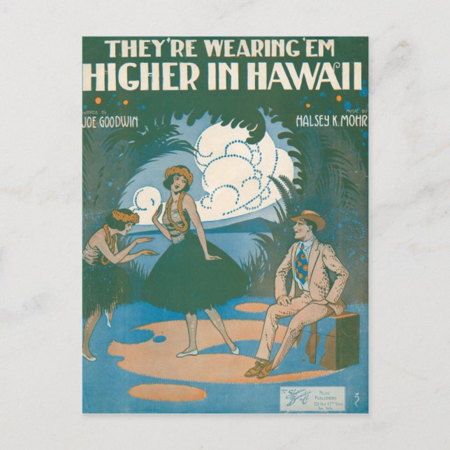 They’re Wearing ‘Em Higher In Hawaii Postcard (Front)
