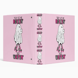 They see me rollin' they waitin' pink retro ghost  binder