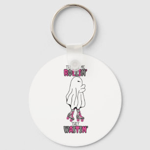 They see me rollin' they waitin' pink retro ghost  keychain