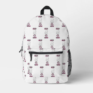 They see me rollin' they waitin' pink retro ghost printed backpack