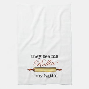 They see me Rollin' - Vintage Funny Baker Kitchen Towel