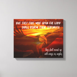 They Shall Mount Up with Wings as Eagles Scripture Canvas Print