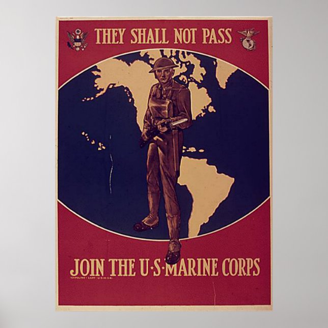 They Shall Not Pass-Join The U.S. Marines Poster (Front)