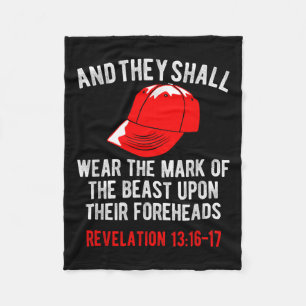They Shall Wear The Mark Of The Beast Foreheads Fleece Blanket
