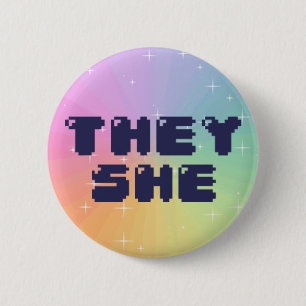 They She Pronoun Button