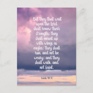 They that wait upon the Lord, Isaiah 40:31 Postcard