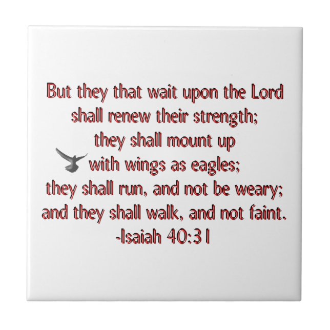 They That Wait Upon the Lord Tile (Front)