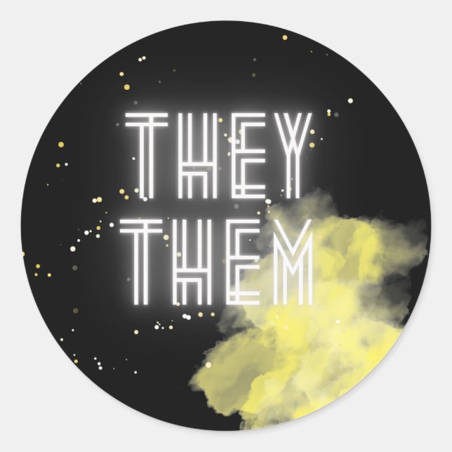 they them classic round sticker (Front)
