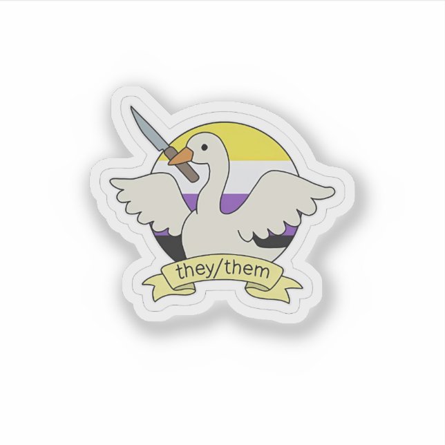They Them Goose Non binary LGBT Pride Month  (Front)