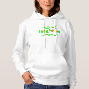 They Them Green Swirls Hoodie
