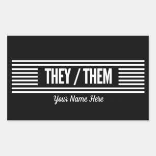 They Them in Stripes  Sticker