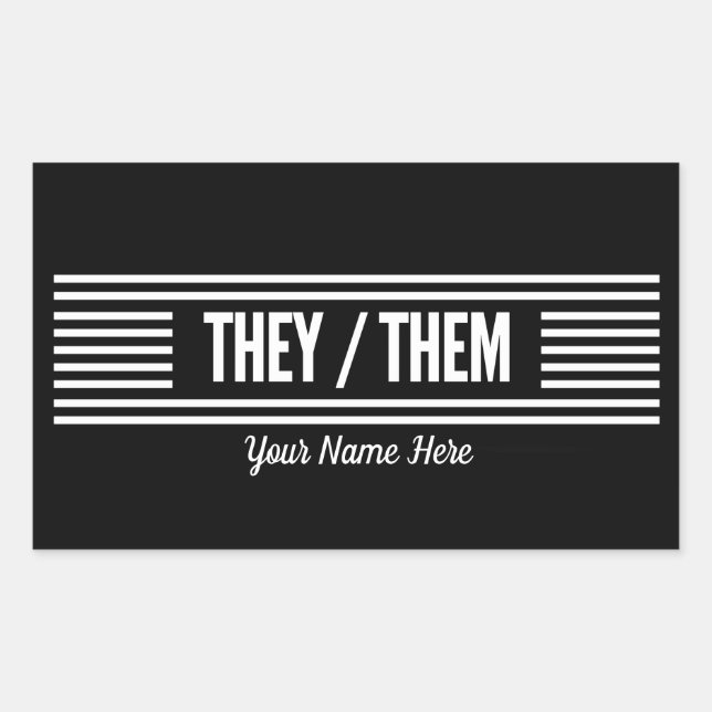 They Them in Stripes  Sticker (Front)
