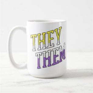 They Them Nonbinary Colours Coffee Mug