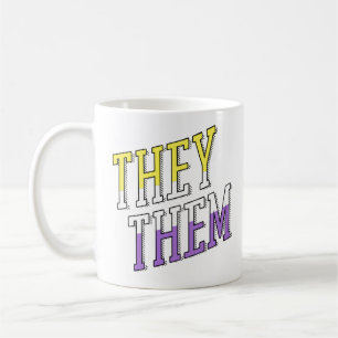 They Them Nonbinary Colours Coffee Mug
