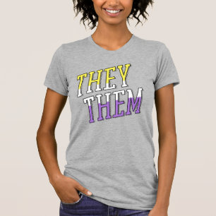 They Them Nonbinary Colours T-Shirt