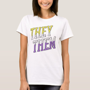 They Them Nonbinary Colours T-Shirt