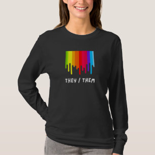 They Them Nonbinary Pronouns Gay Pride Month Lgtbq T-Shirt