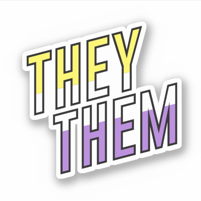 They Them Nonbinary Sticker (Front)