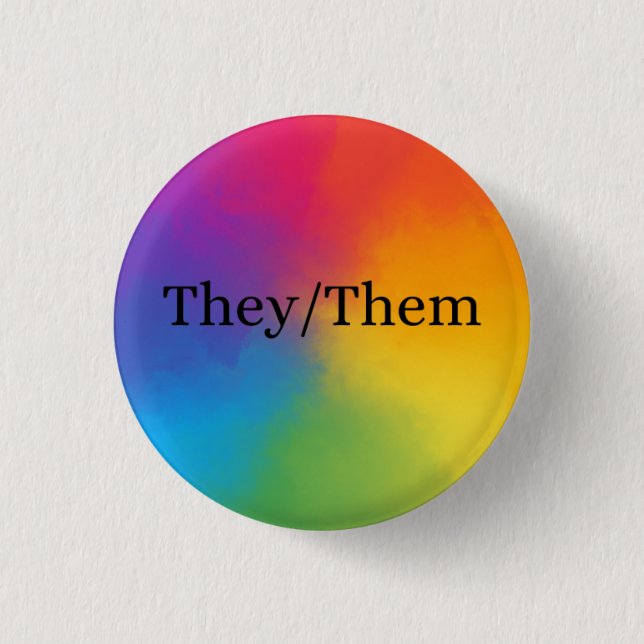 They/Them Pronoun Button (Front)