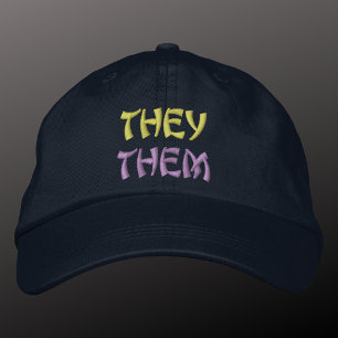 They / Them pronouns non-binary Embroidered Hat