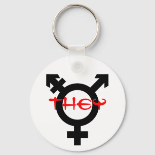 They Transgender Keychain