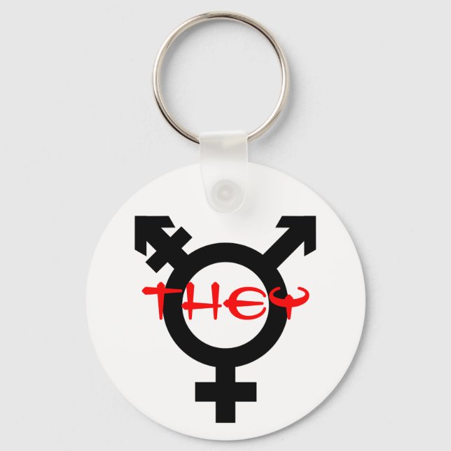 They Transgender Keychain (Front)