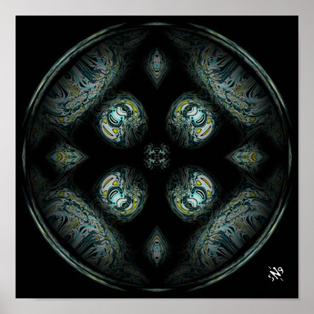 They watch us from above (god/alien-like beings) poster (Front)