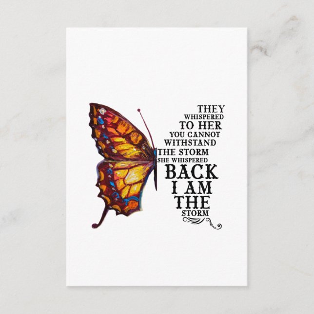 They Whispered Her You Cannot Withstand The Storm Enclosure Card (Front)