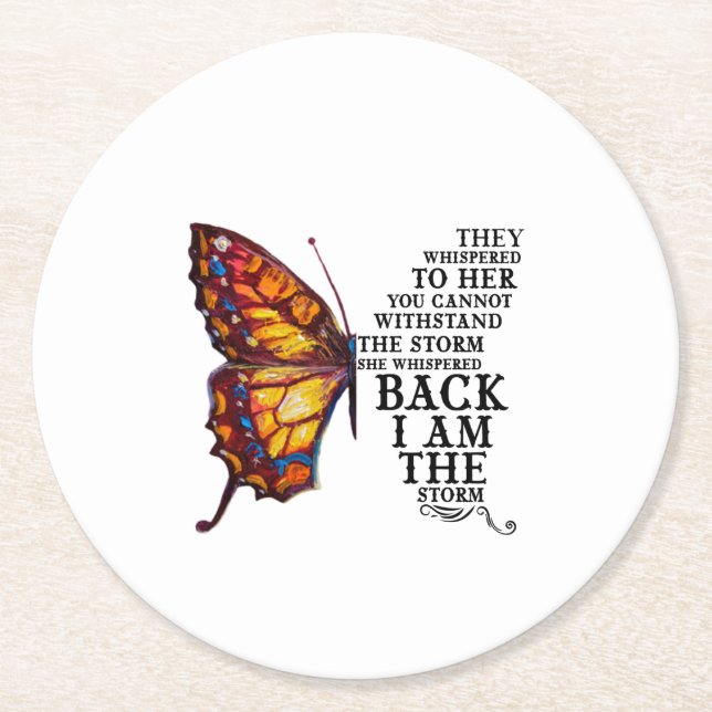 They Whispered To Her You Cannot Withstand Round Paper Coaster (Front)