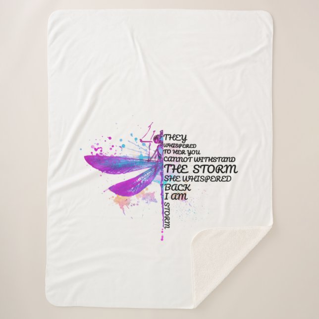They Whispered To Her You Cannot Withstand Storm Sherpa Blanket (Front)