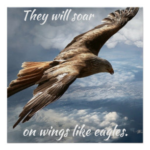 They Will Soar on Wings Like Eagles Motivational Poster