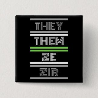 They / Ze Agender Pronoun Pin