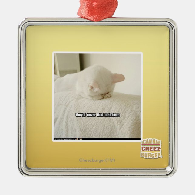 they'll never find meh here metal ornament (Front)