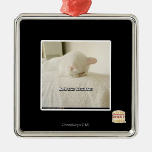 they'll never find meh here metal ornament