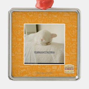 they'll never find meh here metal ornament