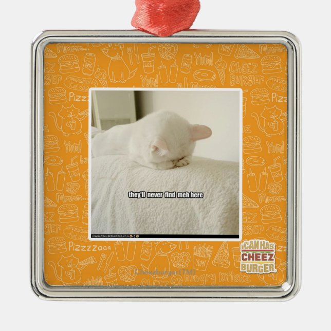 they'll never find meh here metal ornament (Front)