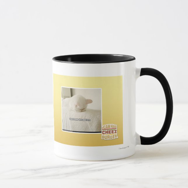 they'll never find meh here mug (Right)