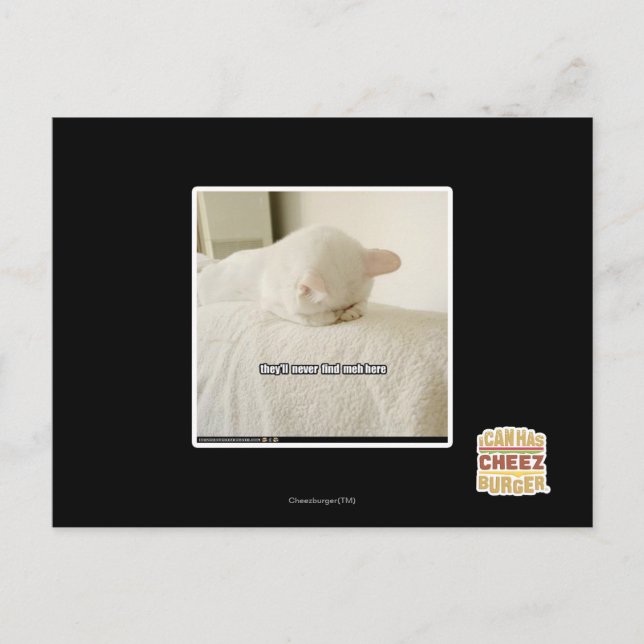 they'll never find meh here postcard (Front)