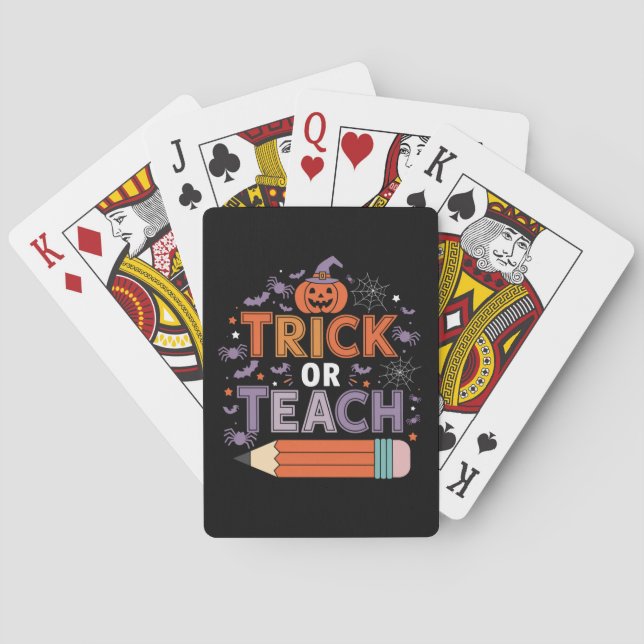 They're Eating Dogs And Cats And Pets Halloween Playing Cards (Back)