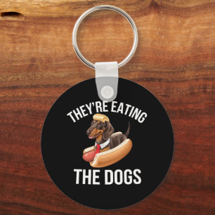 They're Eating The Dogs Donald Trump Debate 2024  Keychain