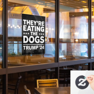 They're eating the Dogs Funny Debate Trump Quote Window Cling