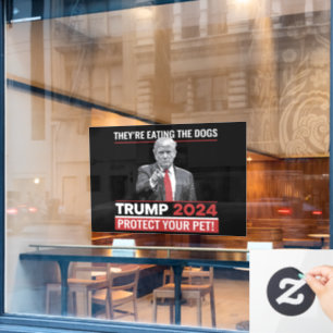 They're Eating The Dogs Trump 2024 Debate  Window Cling