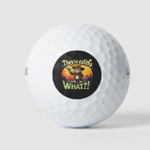 They're eating What Trump Election Cat Cowboy  Golf Balls