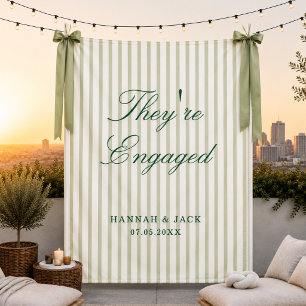 They're Engaged Welcome Custom Engagement Party  Tapestry