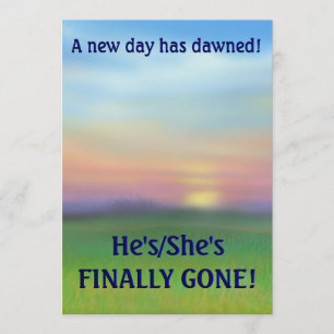 Theyre Finally Gone Divorce Party Invitation